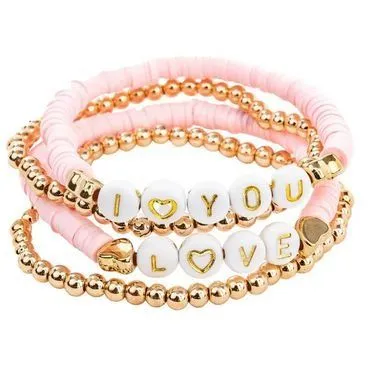 Great Pretenders: Набір браслетів Pink Love, 4шт