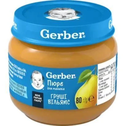 Пюре &quot;Груші Вільямс&quot; 80 г, Gerber