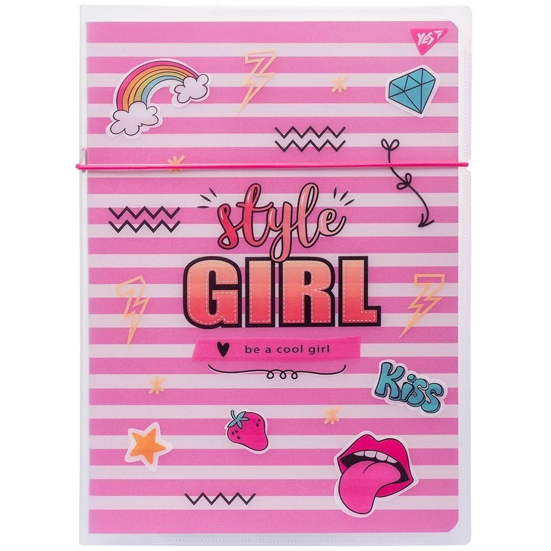 Зошит А4/48 кл. в пластиковій папці з малюнком &quot;STYLE GIRL PINK&quot; YES