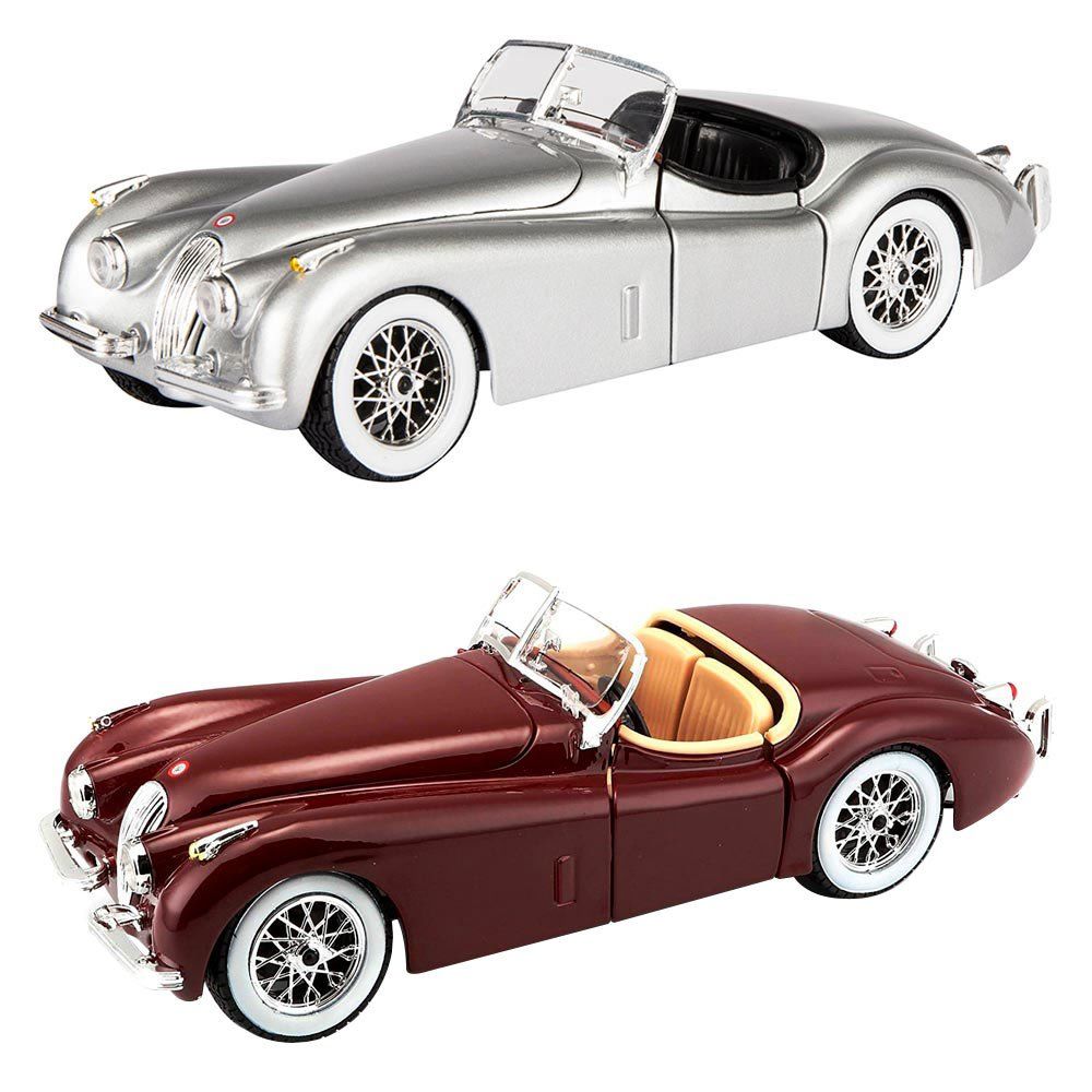 Автомодель - Jaguar XK 120 (1951) (асорті вишневий, сріблястий, 1:24)