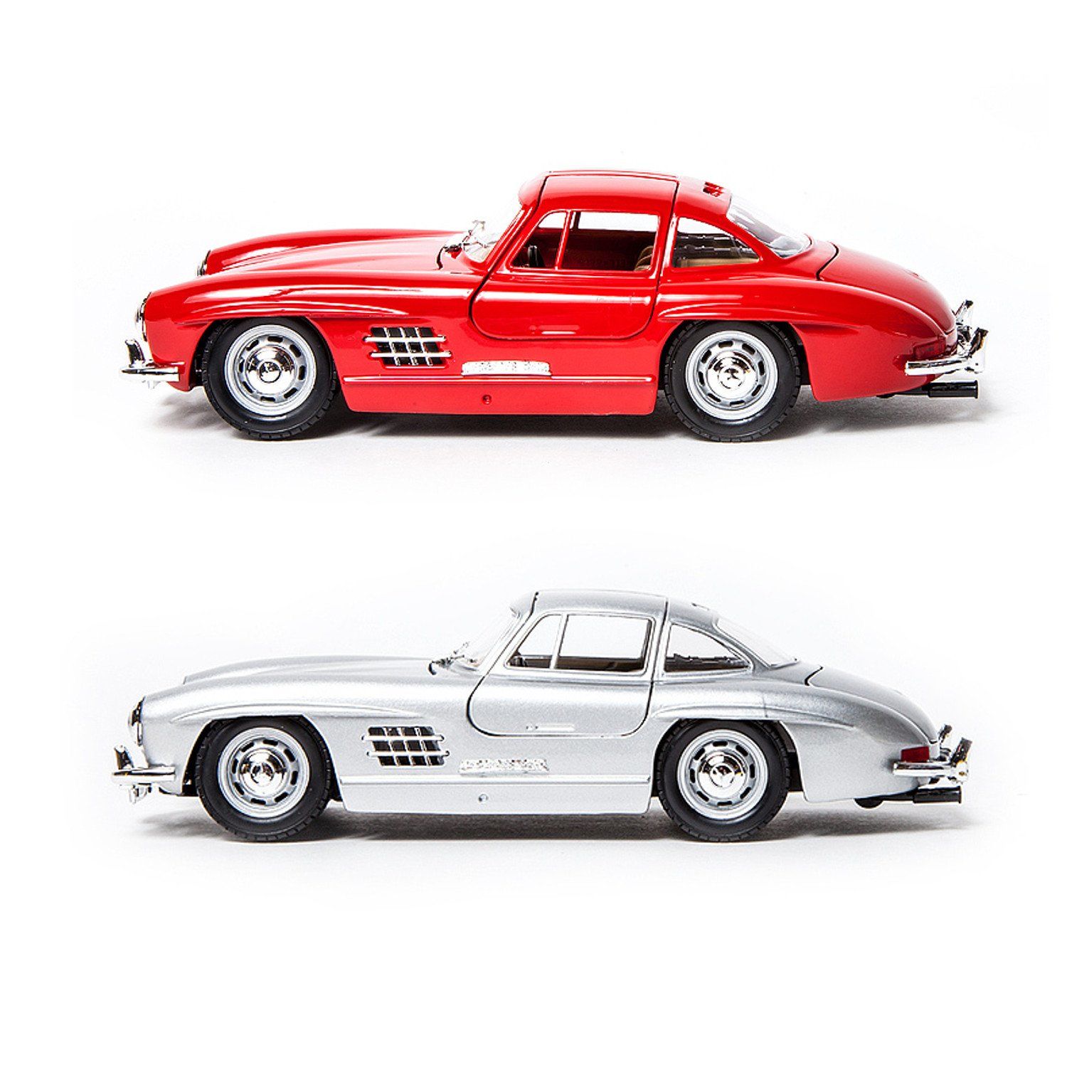 Автомодель - Mercedes-Benz 300 SL 1954 (асорті червоний, сріблястий, 1:24)