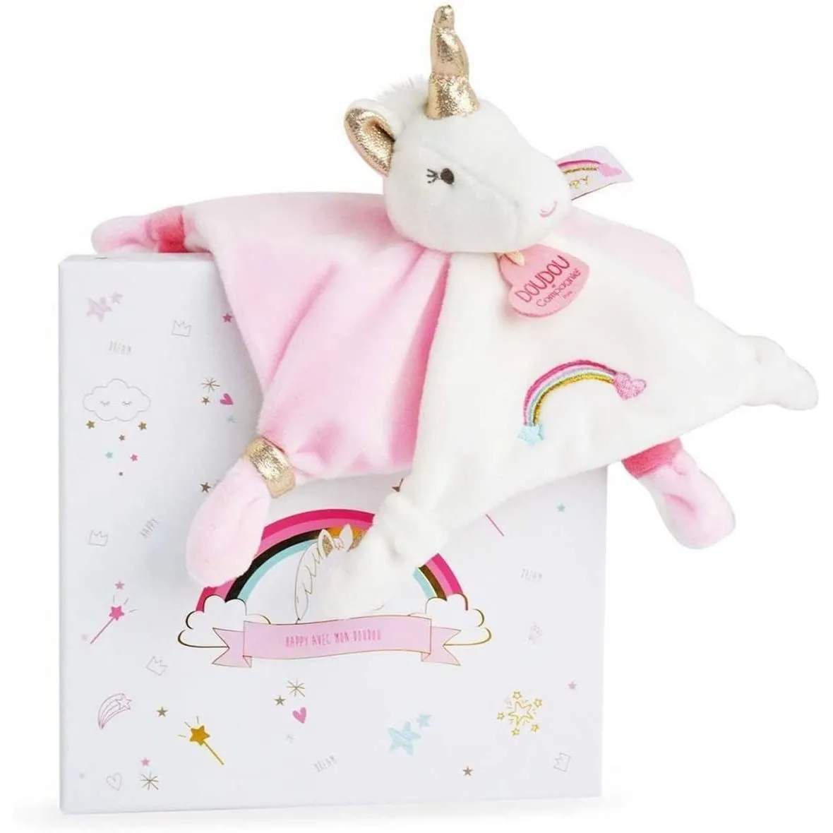 М&#039;яка іграшка-комфортер Dou Dou et Compagnie Єдиноріг Lucie, DC3312