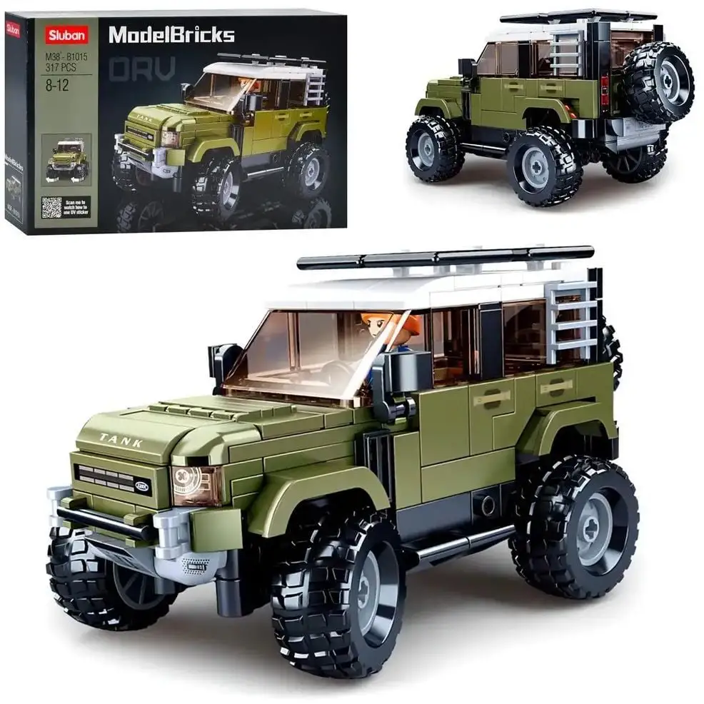 Конструктор SLUBAN M38-B1015 "Model Bricks": Танк SUV зелений, 317 дет.