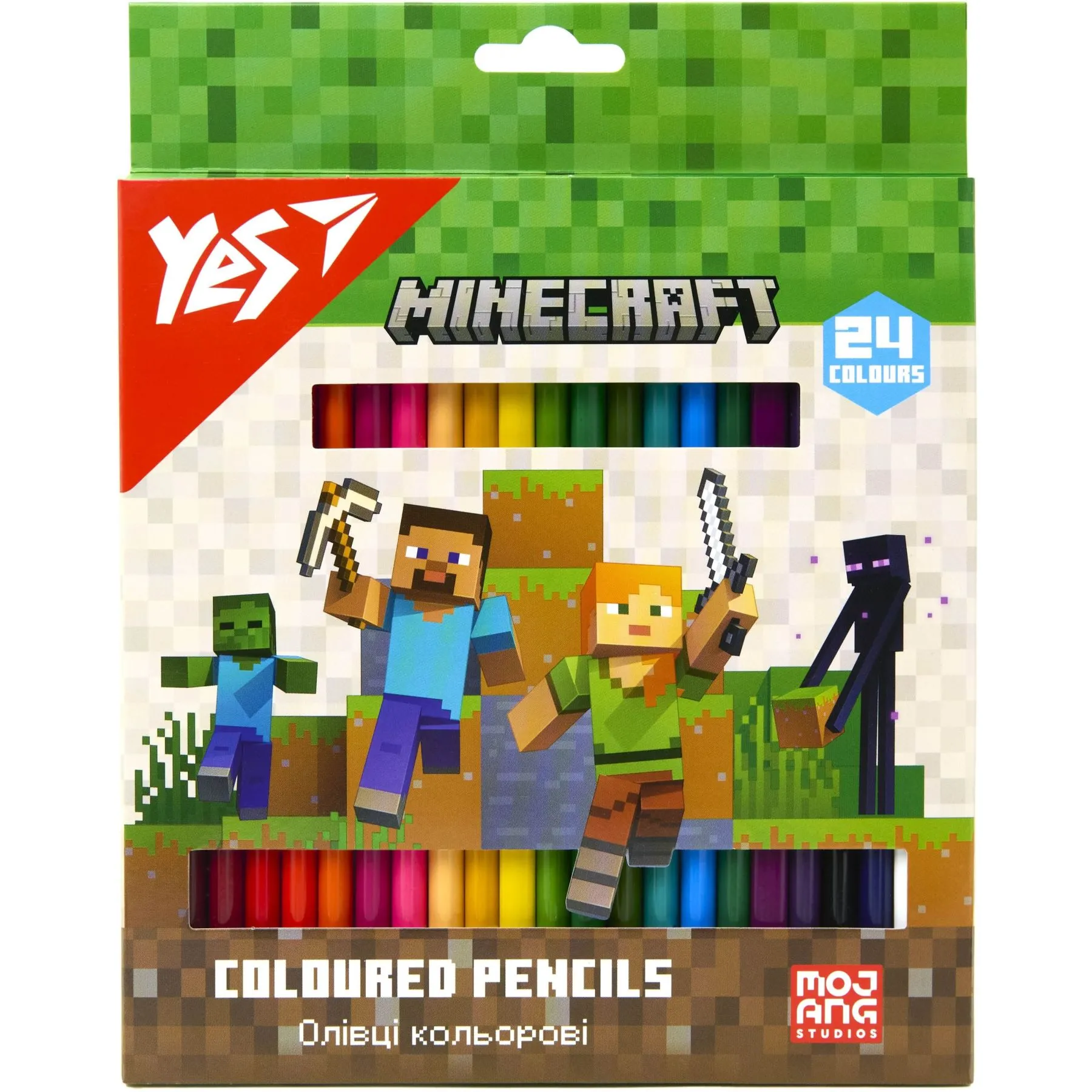 Олівці кольорові Yes 24 кол. &quot;Minecraft&quot;