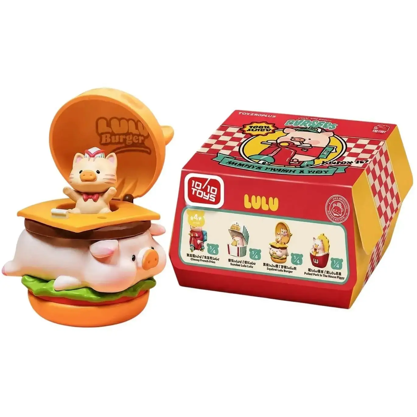 Колекційна фігурка 10/10 TOYS LuLu the Piggy серія Burger Express Movable Series (blind box)