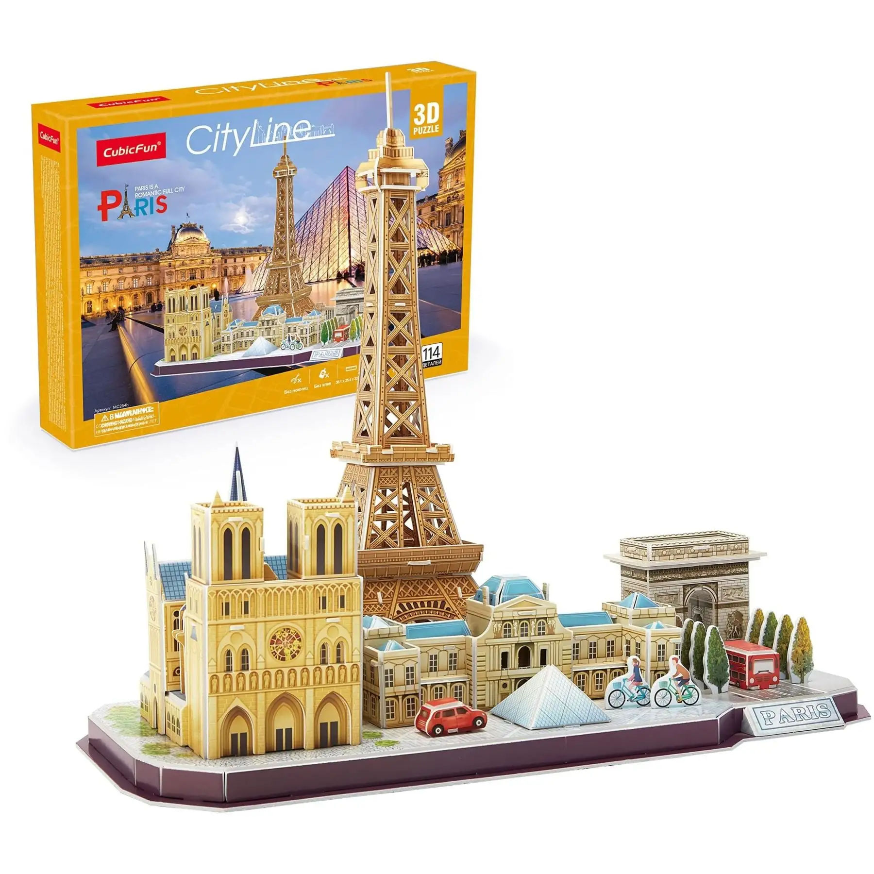CubicFun Трехмерная головоломка-конструктор "CITY LINE PARIS"