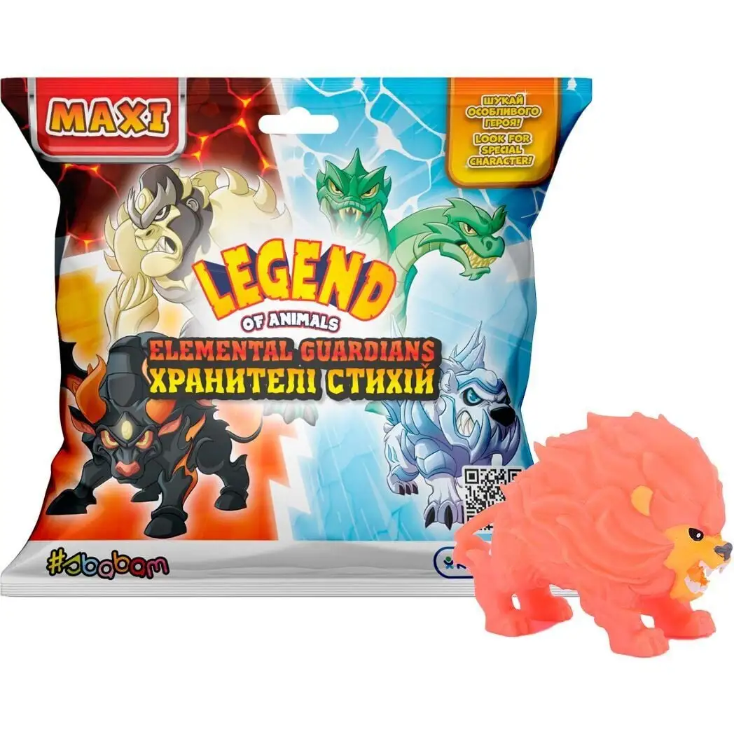 Стретч-іграшка у вигляді тварини серії "LEGEND OF ANIMALS МАКСІ"  ХРАНИТЕЛІ СТИХІЙ (у диспл.)