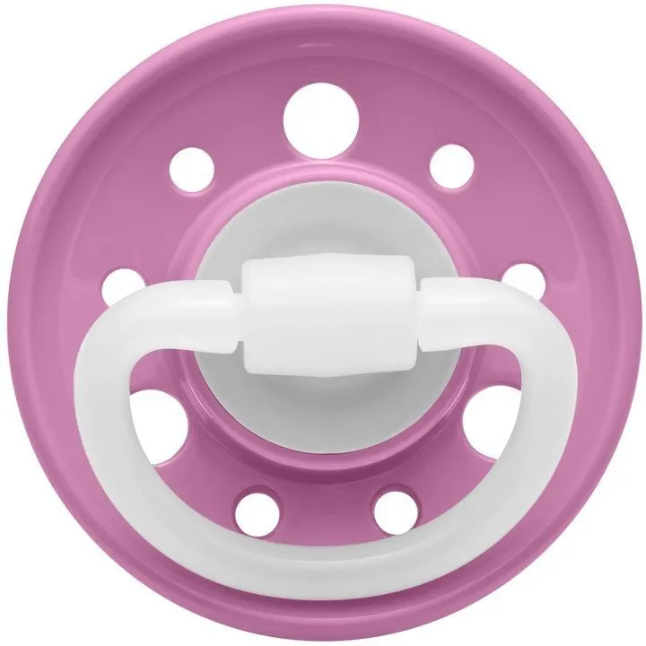 Пустушка кругла &quot;Вишенька&quot; - Рожева (латекс) (від 0 до 6 місяців),(1 шт)/ NIP