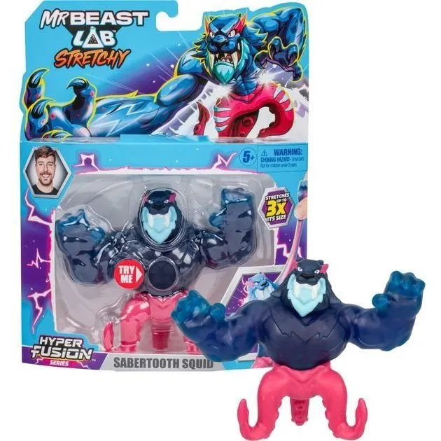 Фігурка, що розтягується Шаблезубий Кальмар ТМ "MrBeast Lab"