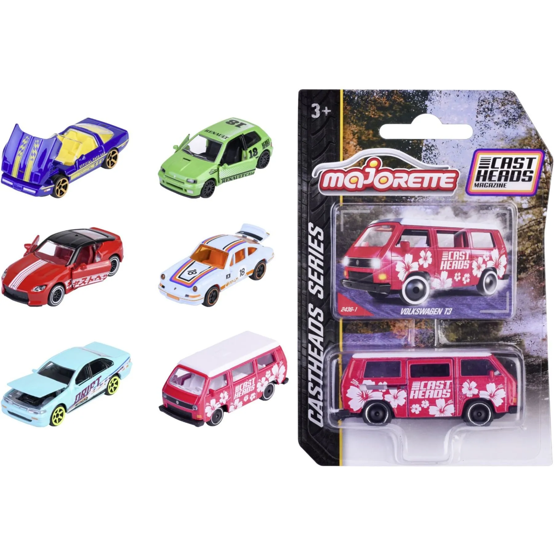 Машинка металева Majorette &quot;КастХедс&quot; з карткою, 7,5 см, 6 видiв, 3+