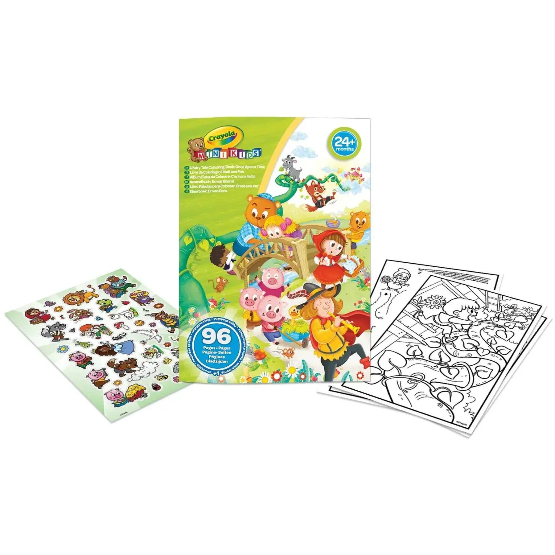 Mini Kids Розмальовка "Улюблені казки", 96 сторінок та додатково наліпки
