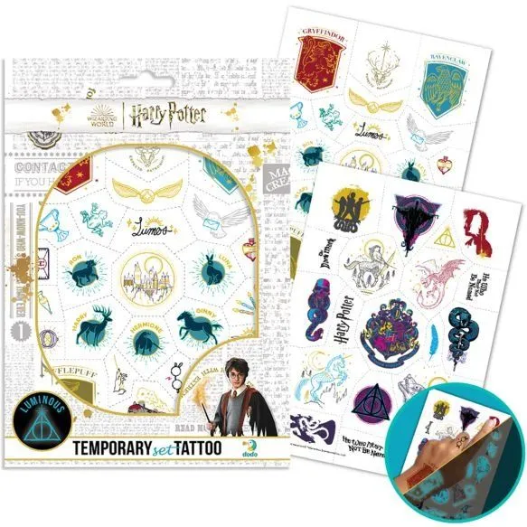 Набір дитячих тимчасових татуювань Harry Potter. Символи