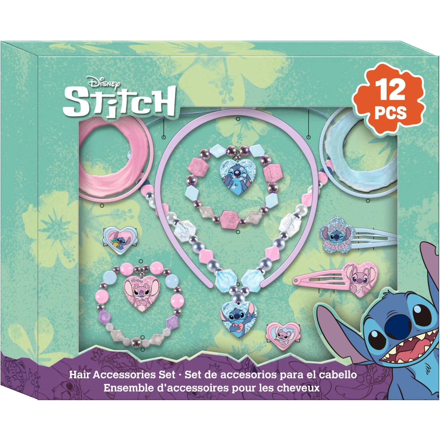 Набір аксесуарів для волосся Disney Stitch, 12 предметів