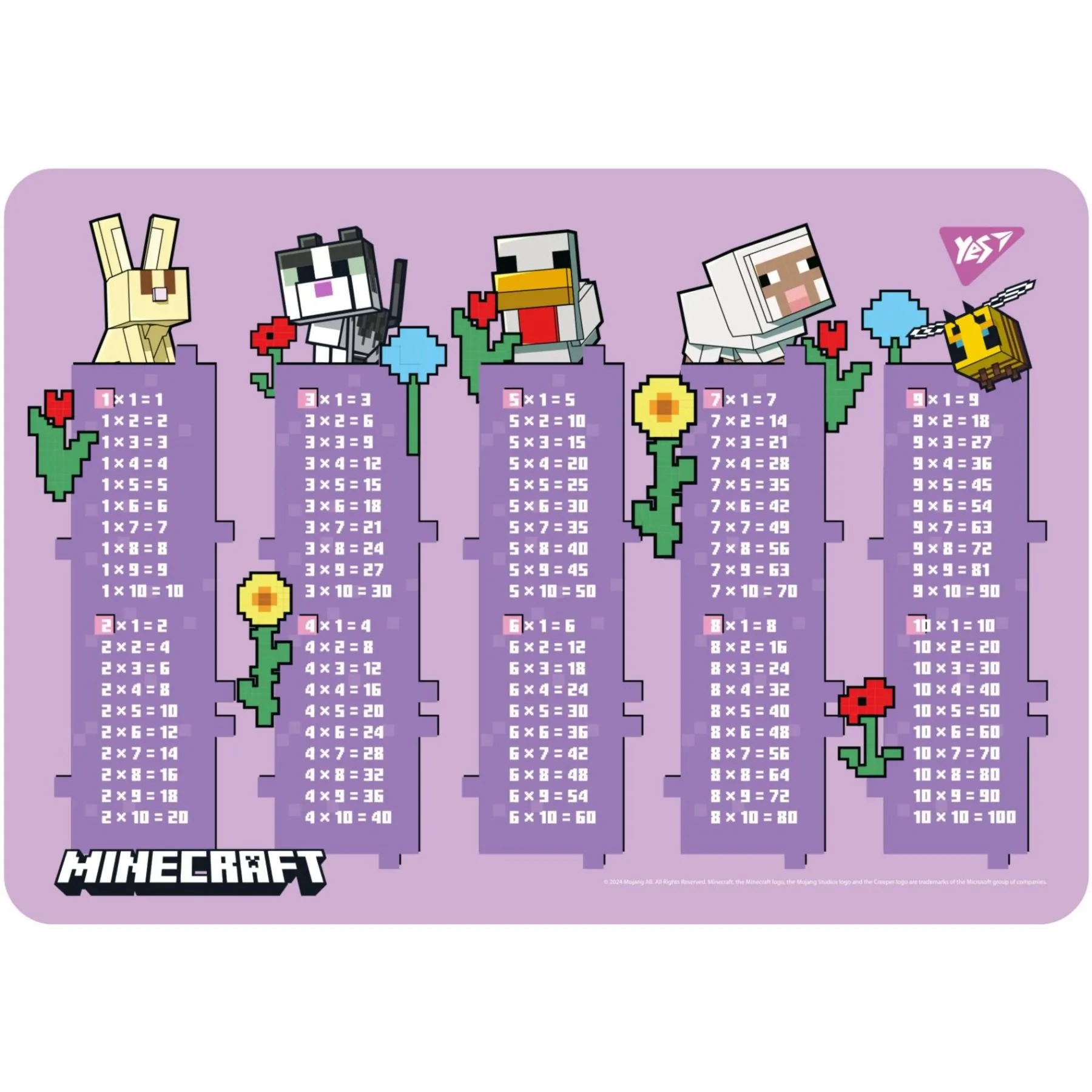 Підкладка пластикова для столу Yes &quot;Minecraft.Spring&quot; табл.множ.