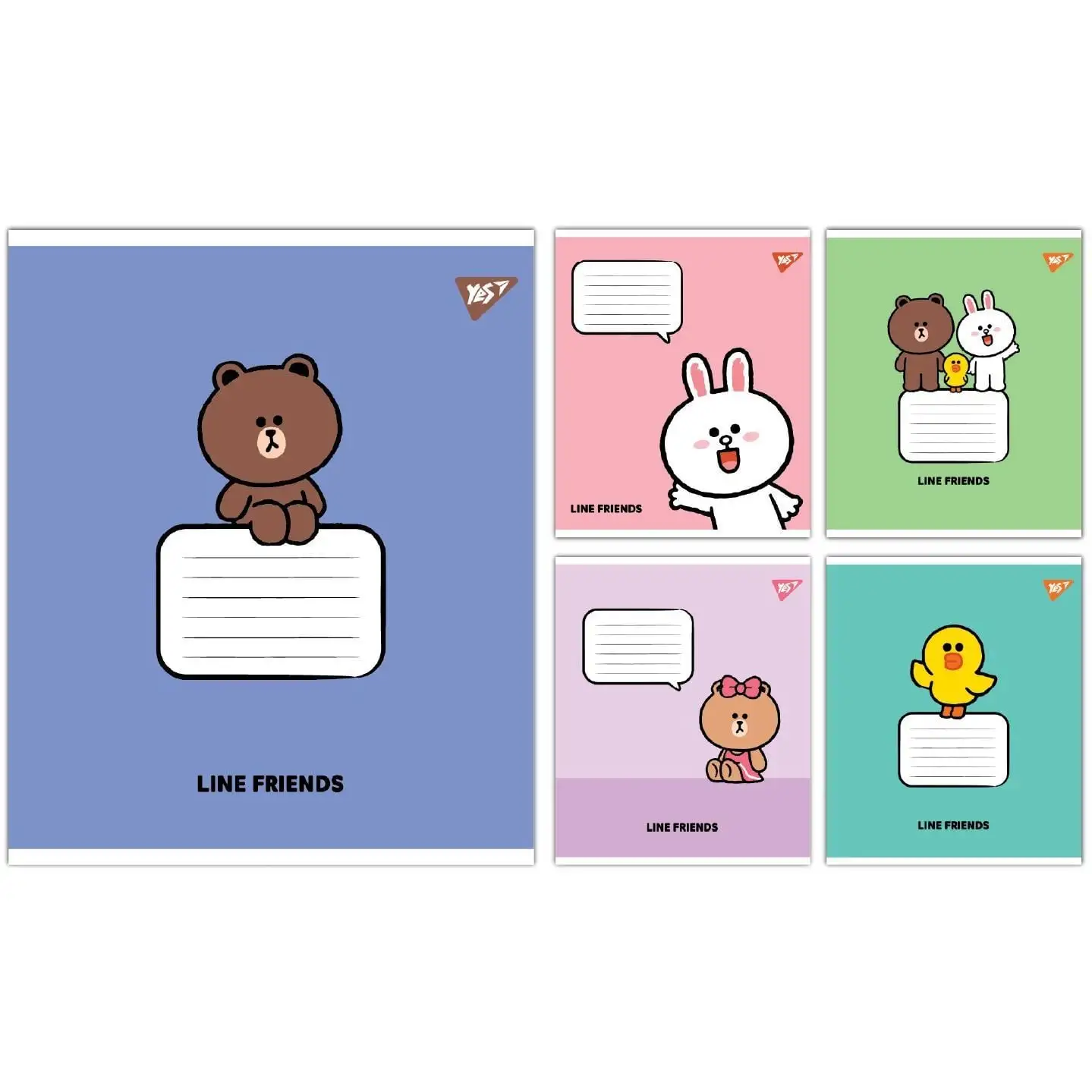 А5/12 кос. Yes Line Friends Stylish, зошит учнівський шкільний