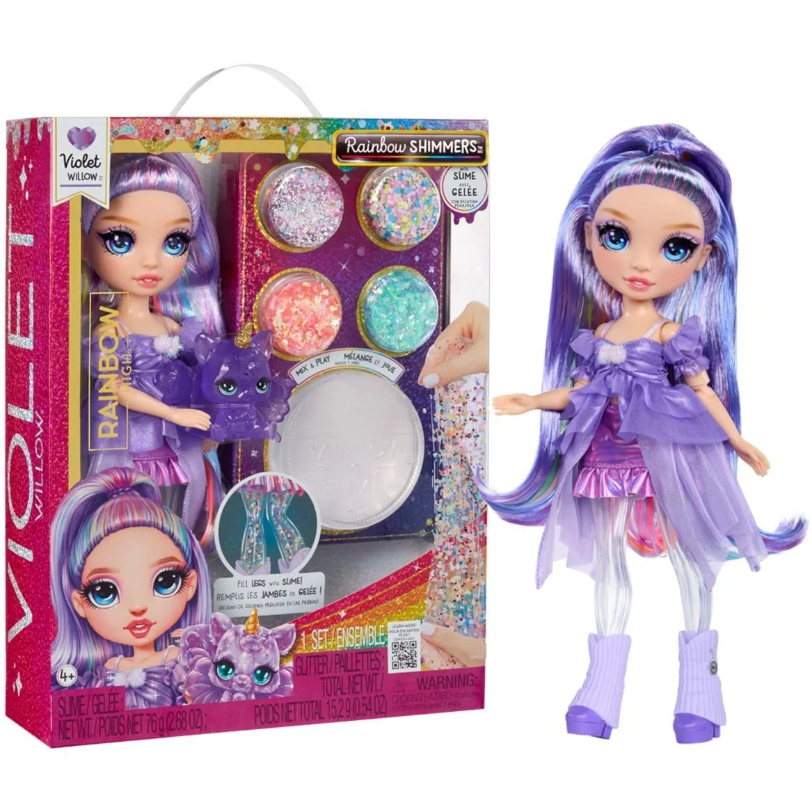Ігровий набір з лялькою RAINBOW HIGH серії "Rainbow Shimmers" - ВІОЛЕТТА (зі слаймом)