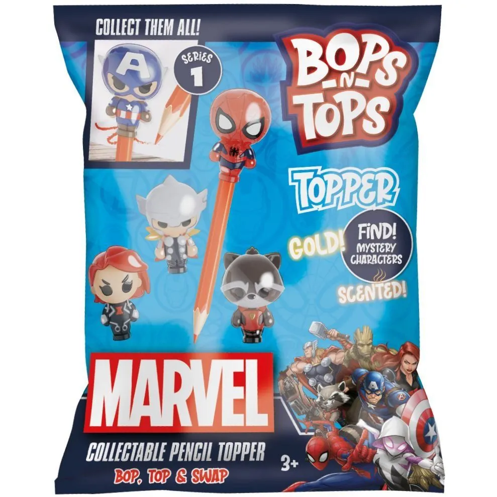 Колекційна фігурка-топер SAMBRO серії &quot;Bop n Tops&quot;  МАРВЕЛ (1 фігурка, 21 вид в асорт.)