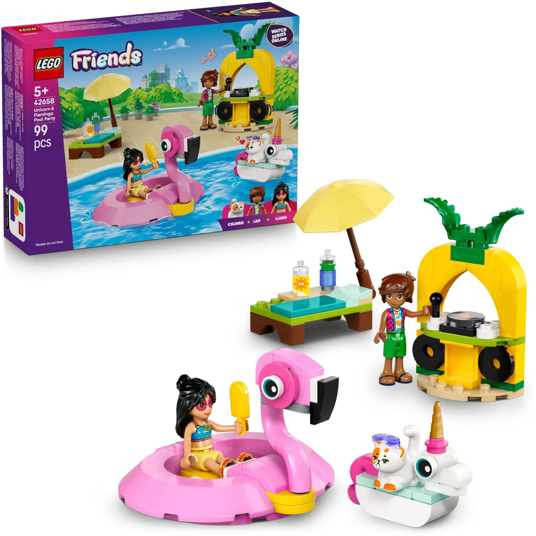 Конструктор Вечірка єдинорога та фламінго біля басейну LEGO Friends