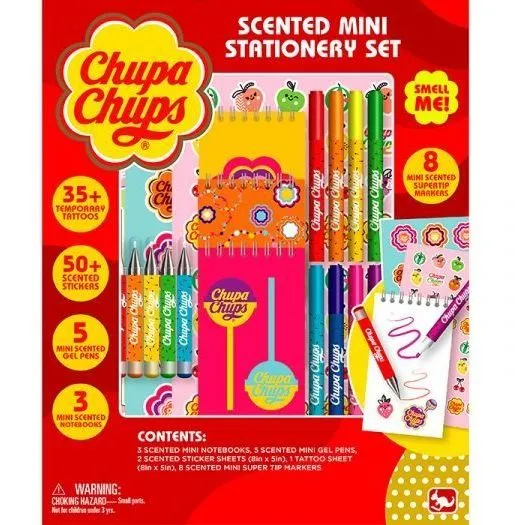 Набір канцелярський 8176 блокноти міні 3шт., наліпки, ручки 5шт., фломастери міні 8шт., аром., кор.