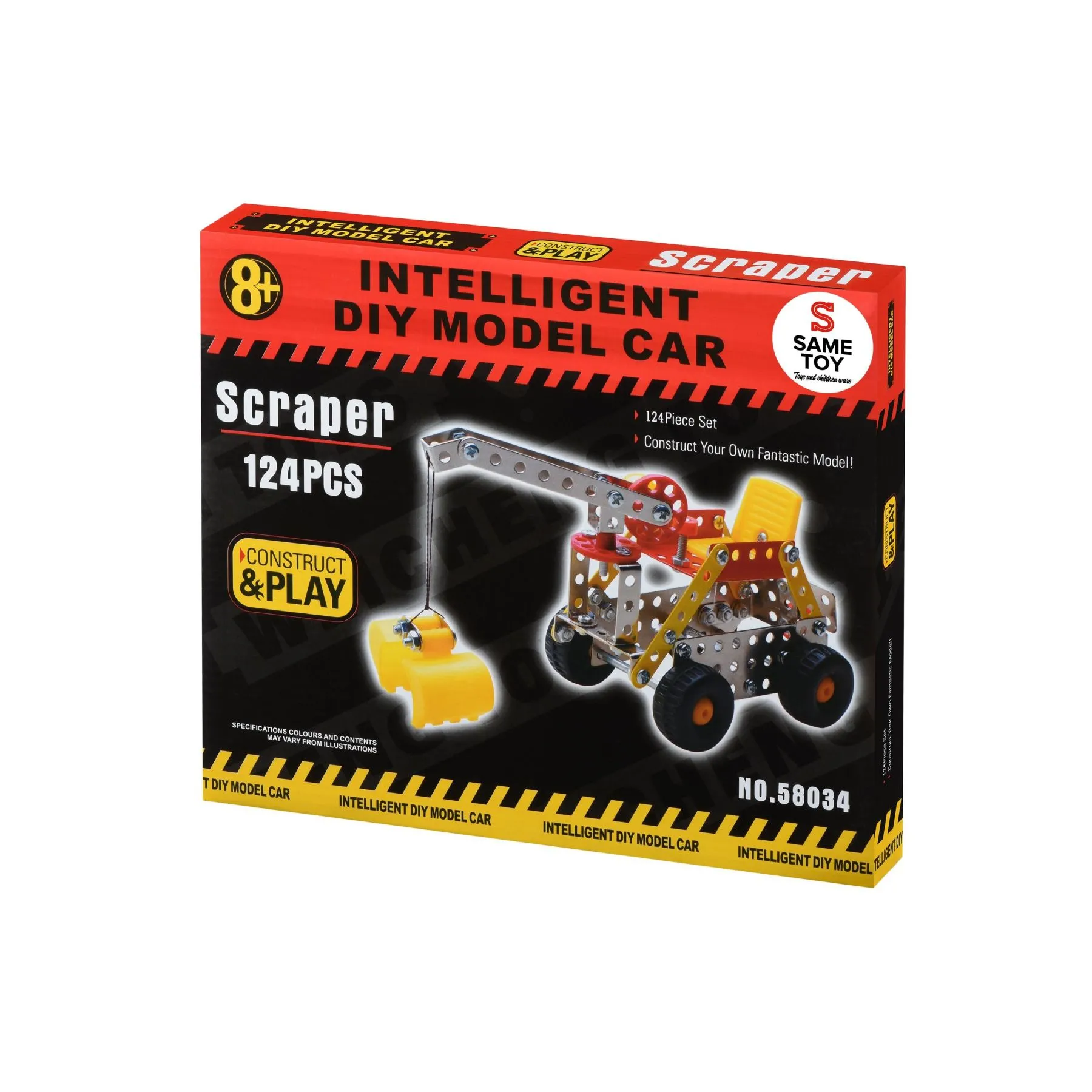 Конструктор металлический Same Toy Inteligent DIY Model Car Скрепер 124 эл. 58034Ut