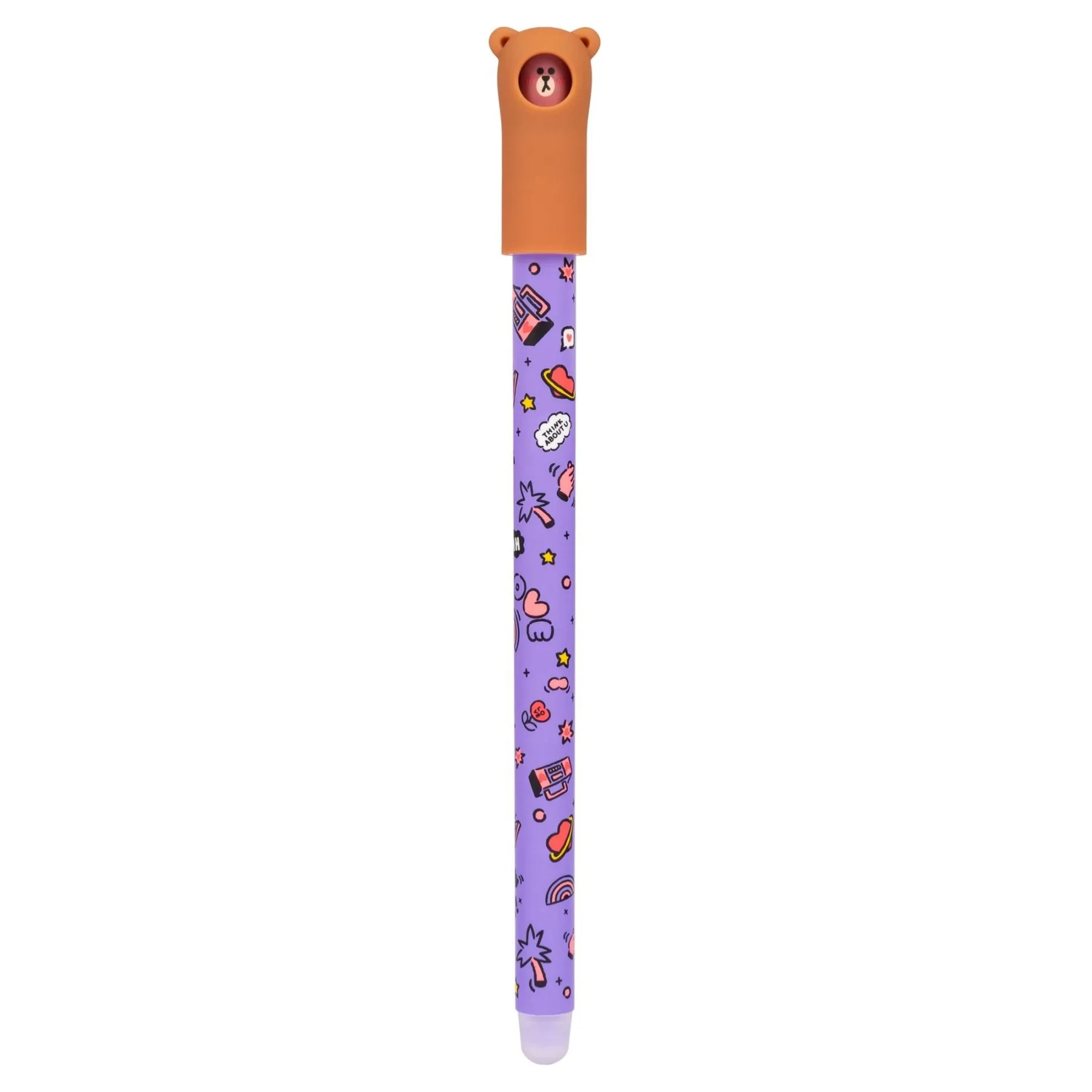 Ручка гелева Yes пиши-стирай &quot;Line Friends. Brown&quot; 0,5 мм, синя