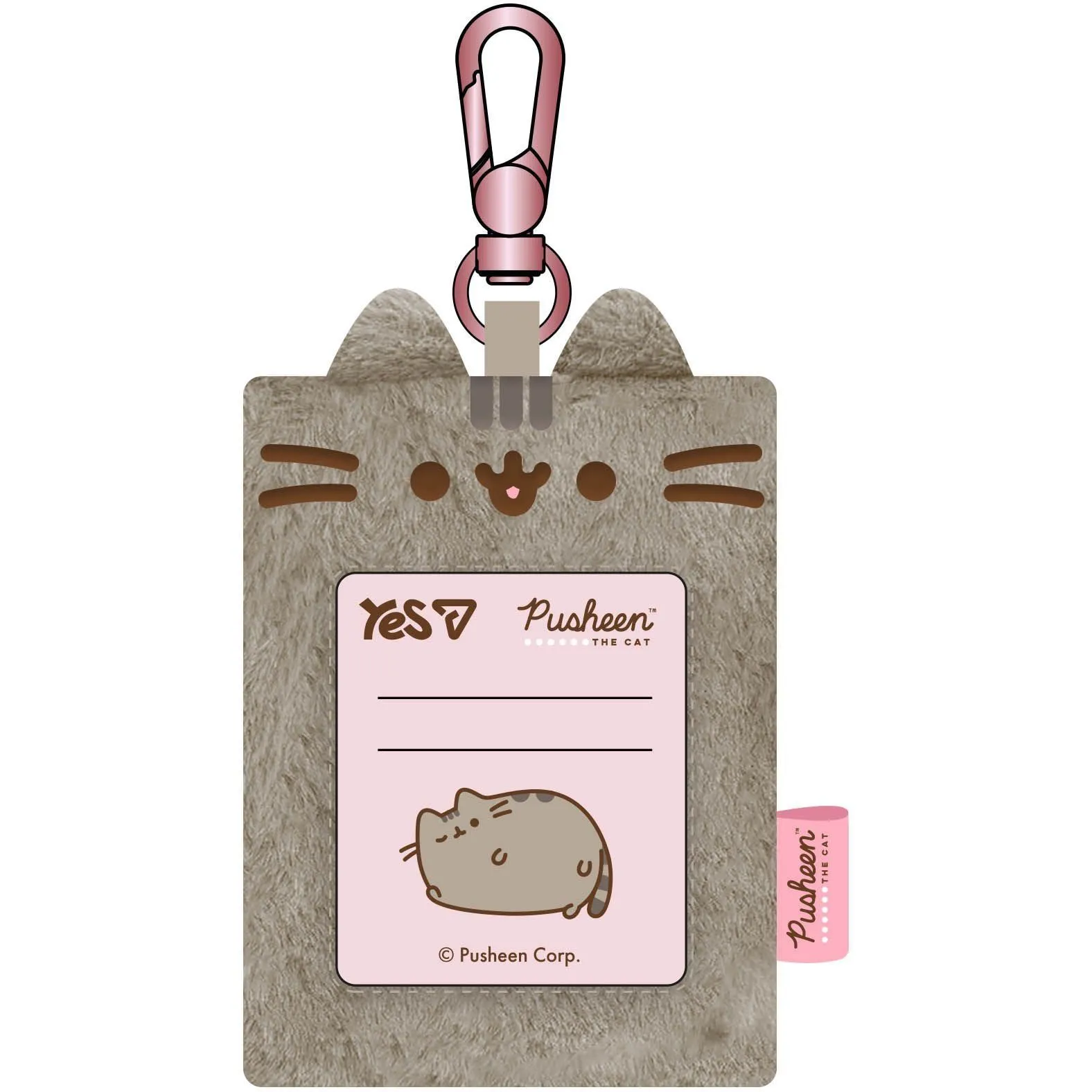 Бейдж без стрічки вертикальний Yes, хутро Pusheen Toy
