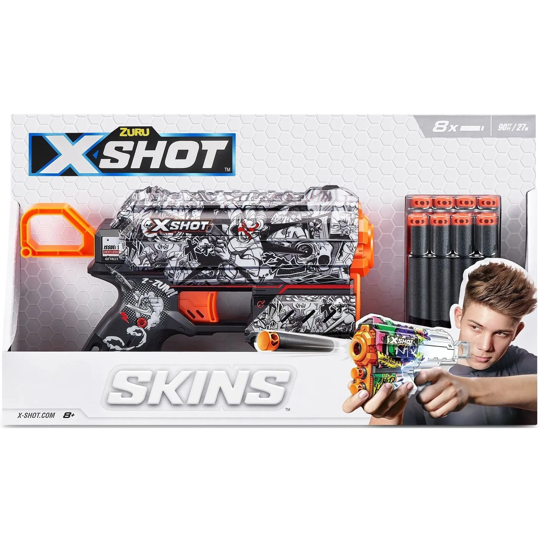 Швидкострільний бластер X-SHOT Skins Flux Illustrate (8 патронів), 36516D