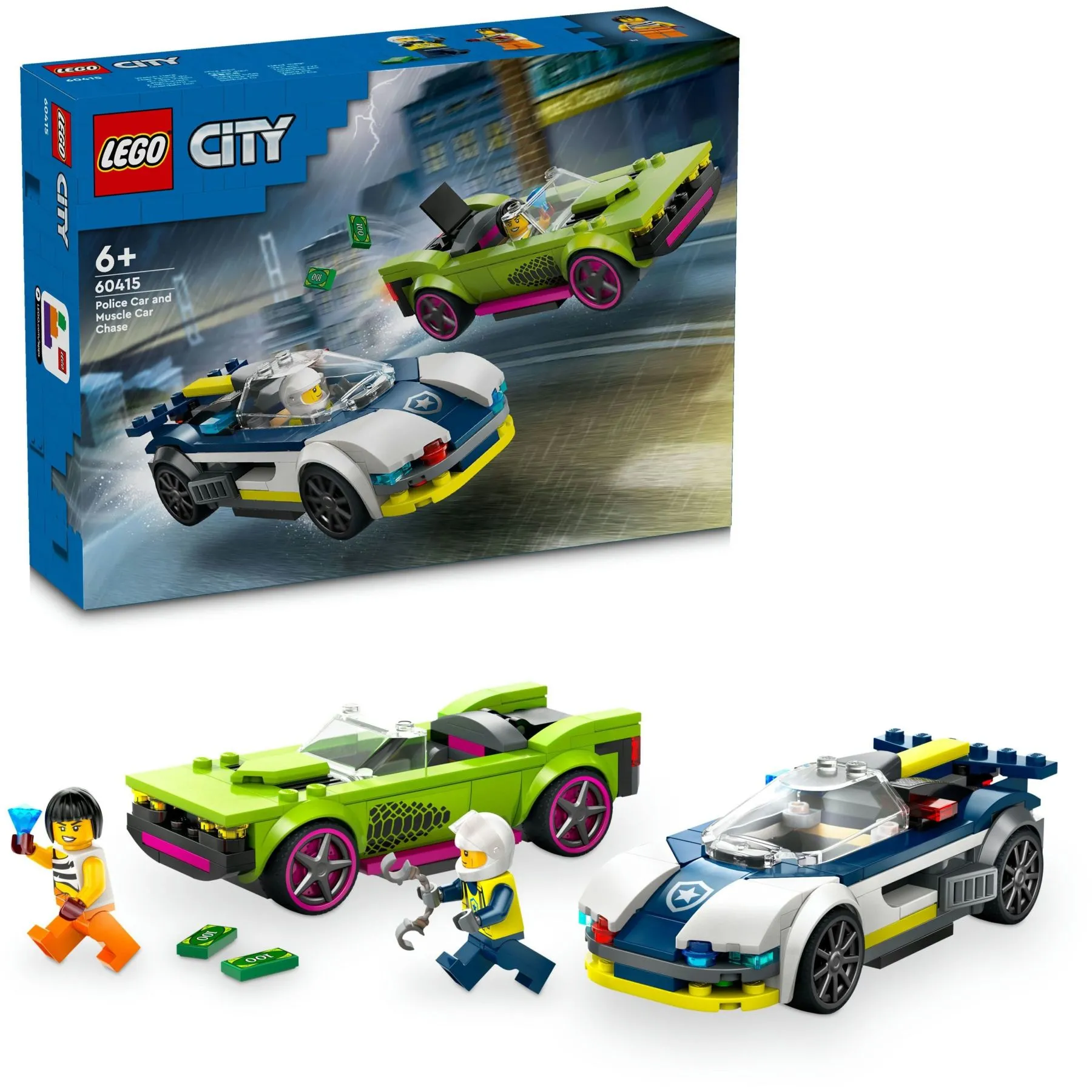 Конструктор Переслідування маслкара на поліцейському автомобілі LEGO City