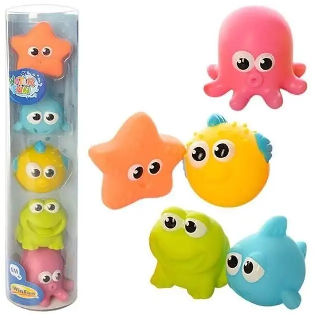 Тварини 7118-NI WinFun  для купання, бризкалка, 5 шт., морські мешканці, колба