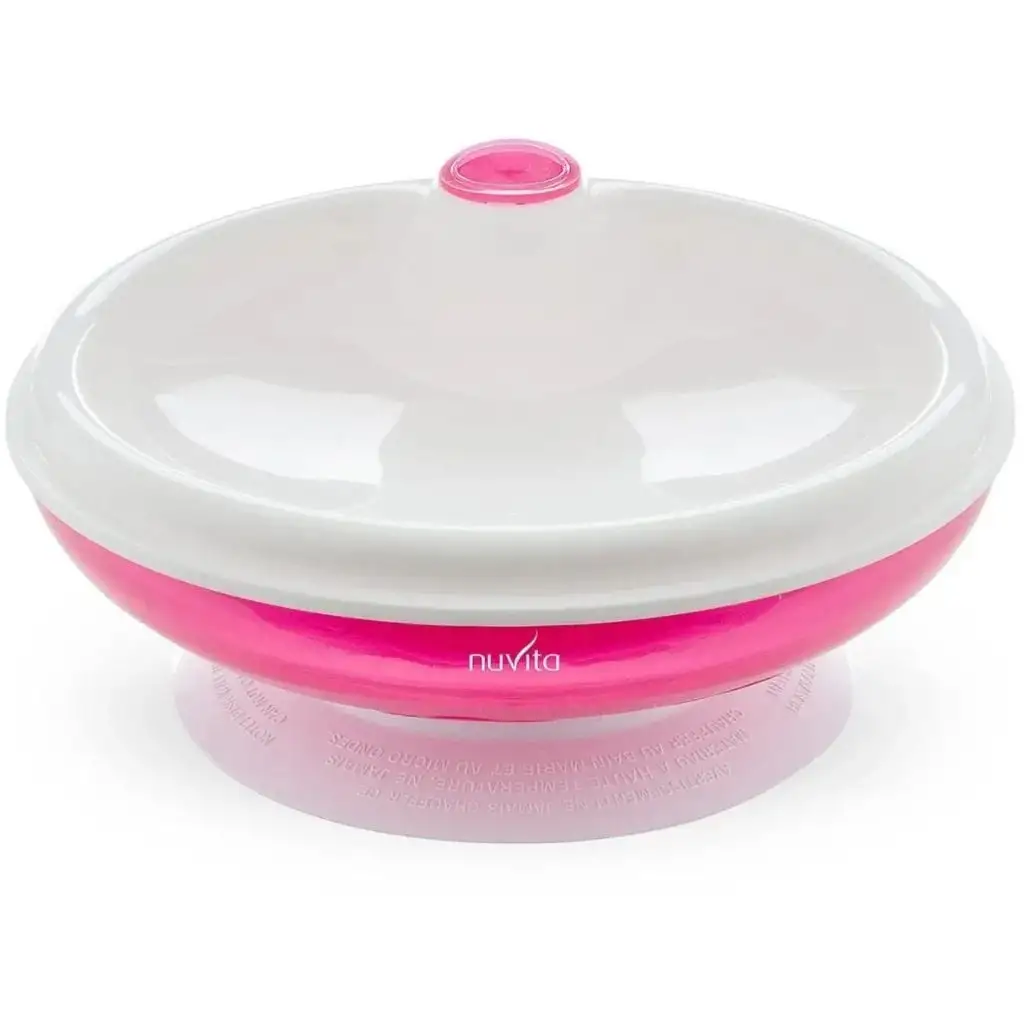 Тарелка Nuvita с подогревом 6м+ розовая NV1427Pink