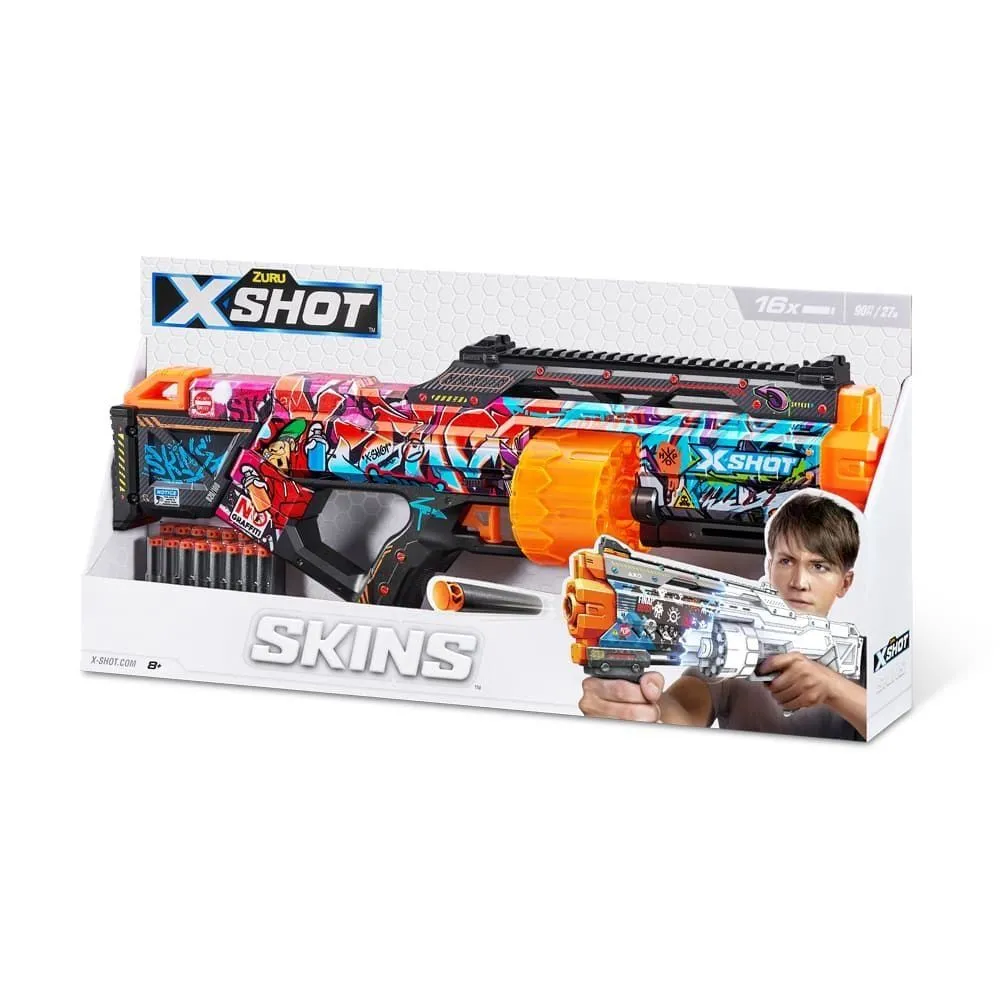 Швидкострільний бластер X-SHOT Skins Last Stand Graffiti (16 патронів), 36518B
