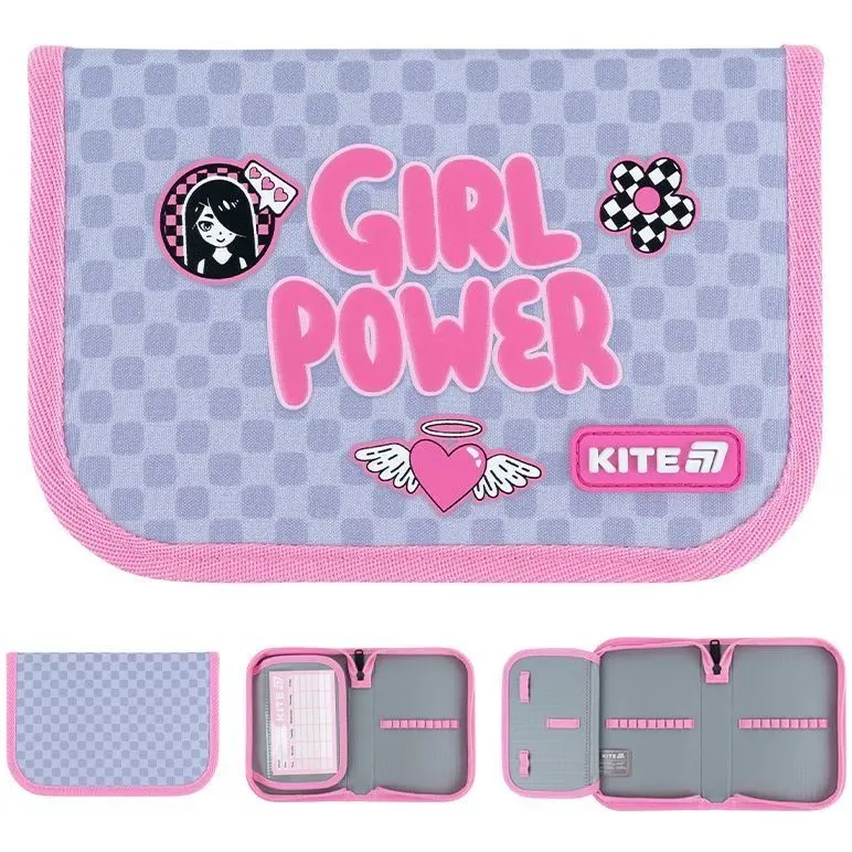 Пенал Kite 1 від., 1 відв., без наповнення 621 Girl's Power