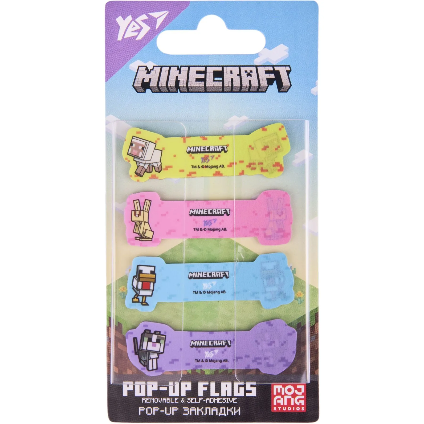 Закладки Pop-up Yes &quot;Minecraft.Spring&quot;, пластик, 80 шт