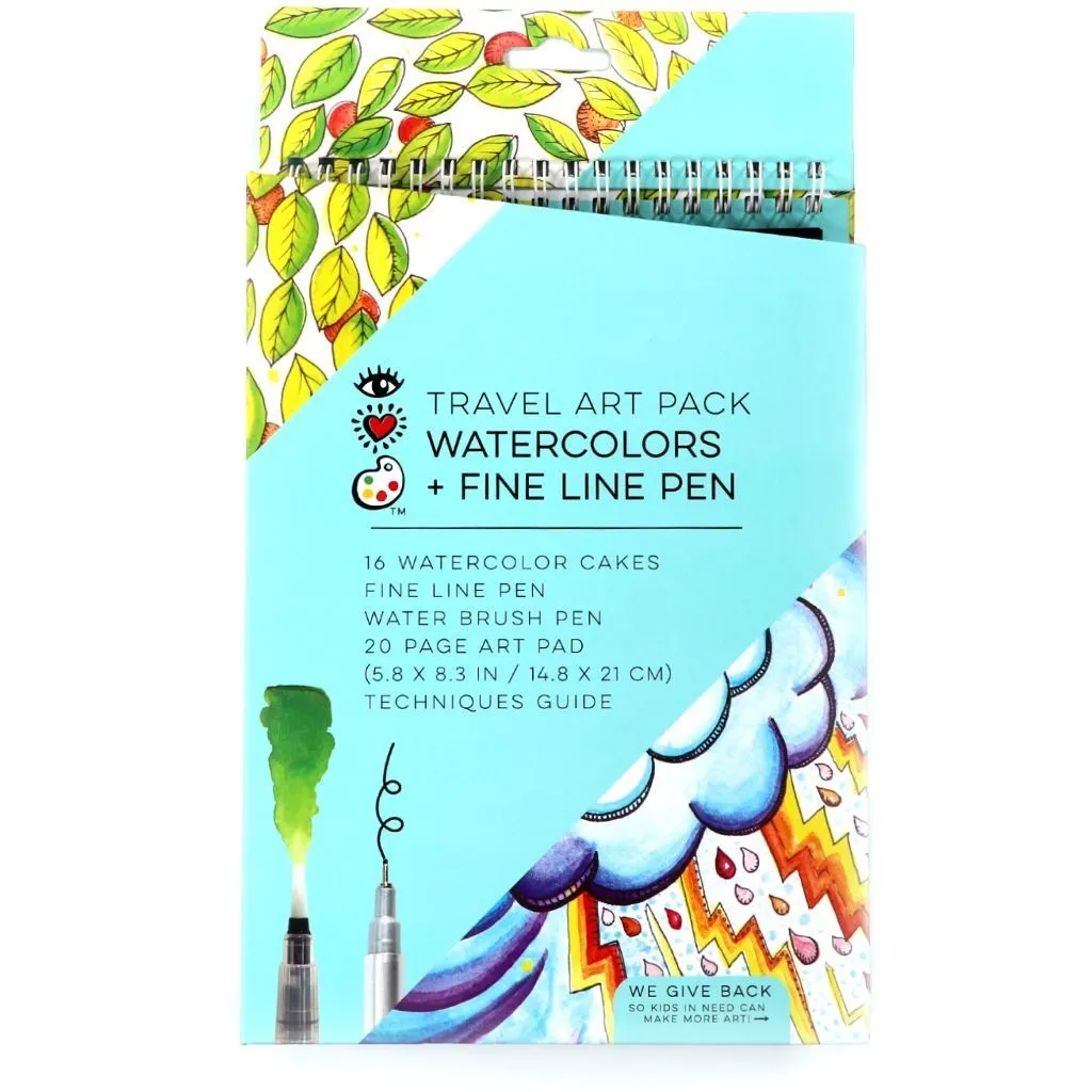 I Heart Art Дорожній набір для творчості з акварельними фарбами &quot;Акварельні фантазії&quot;