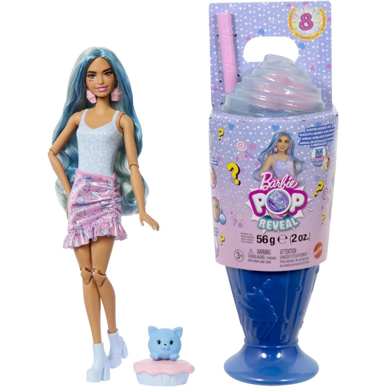 Лялька Barbie "Pop Reveal" серії "Улюблені солодощі"  блакитний мілкшейк