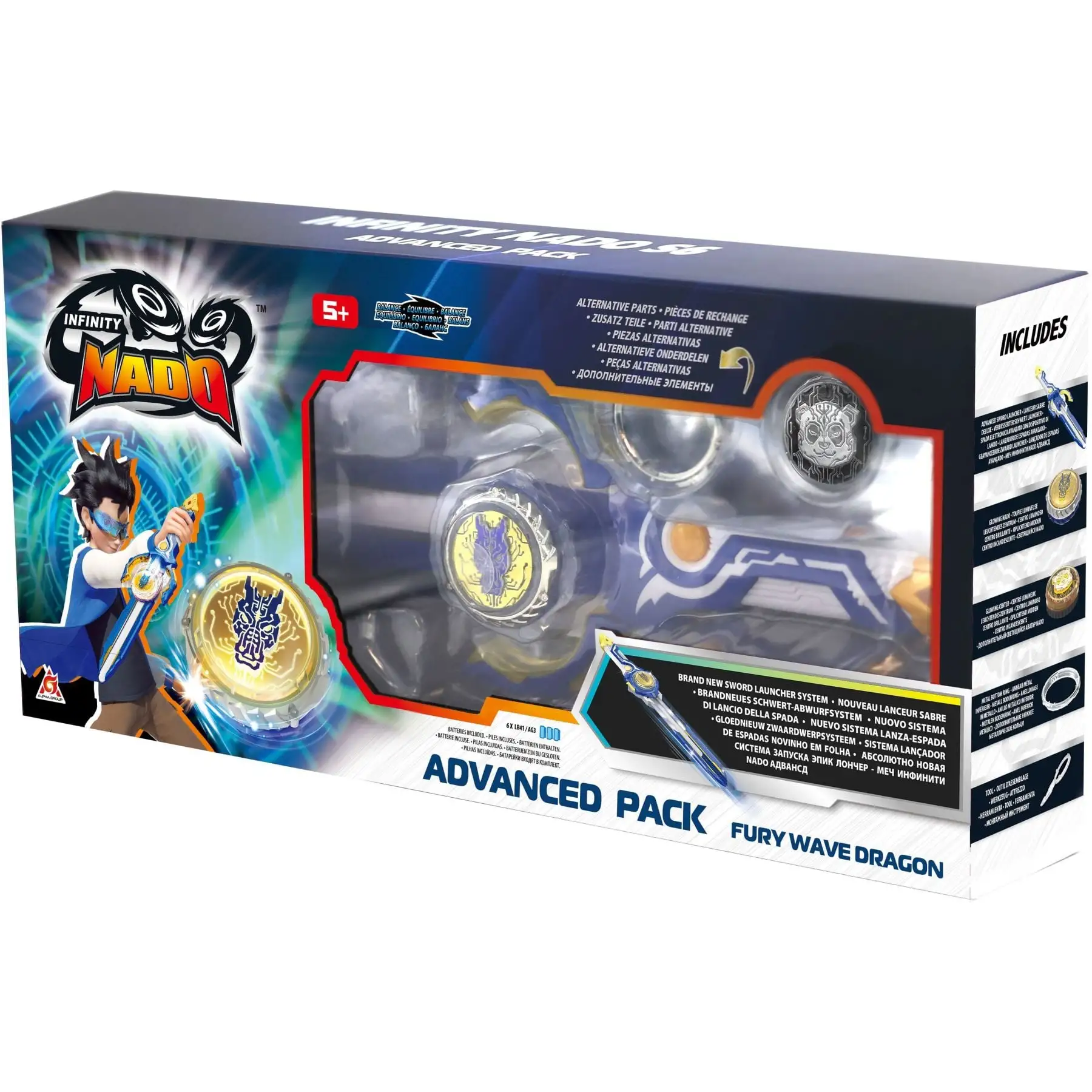 Дзиґа Infinity Nado VI серія Advanced Pack Fury Wave Dragon Лютий Дракон
