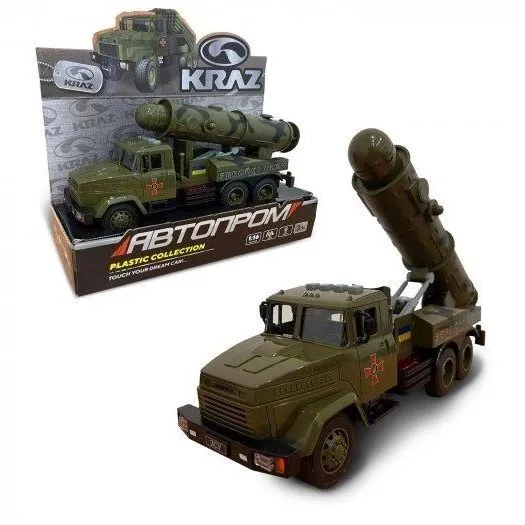 Іграшка війскова техніка арт.KR-2202-02, &quot;АВТОПРОМ&quot; КРАЗ, бат., світло, звук., у кор. 32,5*19*12см