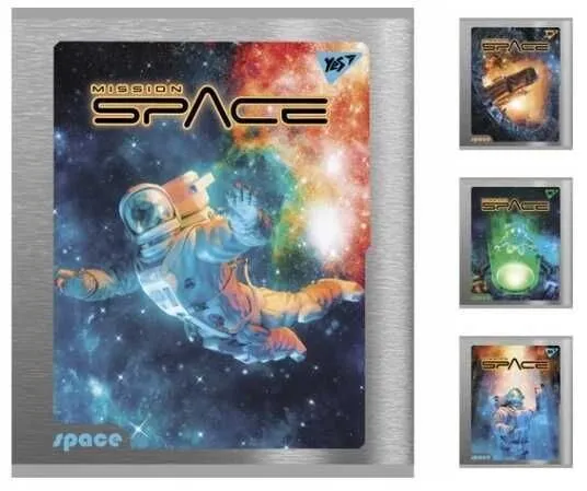 Зошит для записів А5/48 кл. YES "Space" мат. ВДЛ+УФ-виб.+мікроембосінг