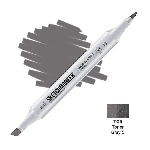 Маркер #807d7e, Цвет: Toner Gray 5 (Тонированный серый 5), SM-TG05, SKETCHMARKER), SM