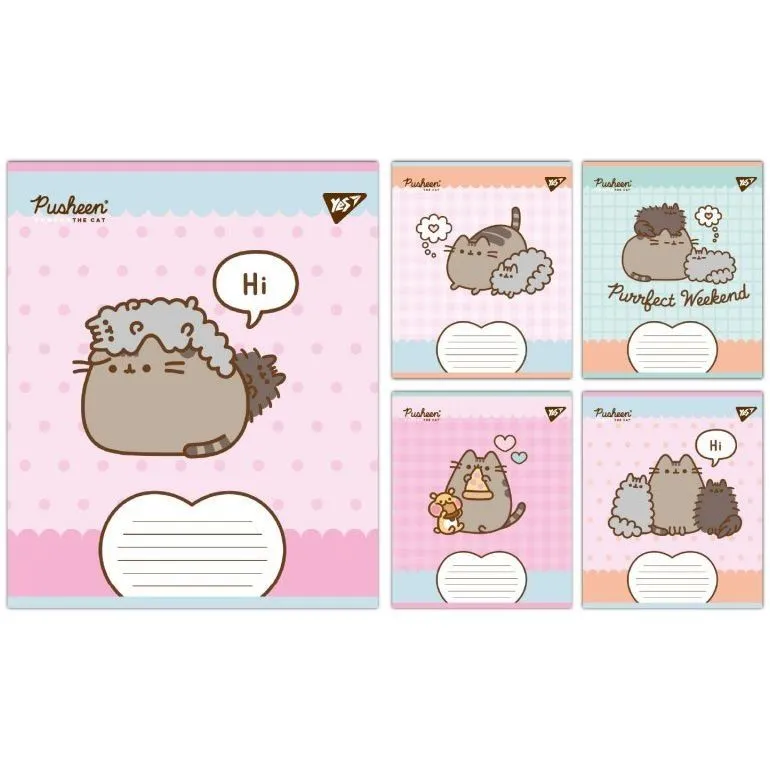 А5/18 кл. Yes Pusheen Weekend, зошит учнівський шкільний