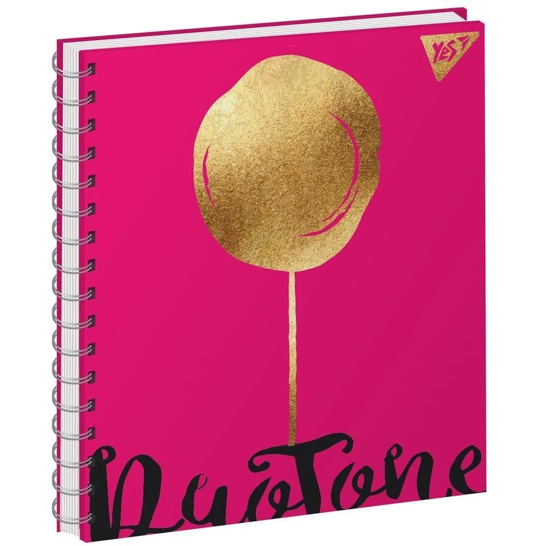 Блокнот д/зап. 150*150/64 лін. 7БЦ подв.спір., лам.софт-тач+пант.+фол.зол. &quot;DUO TONE&quot; YES