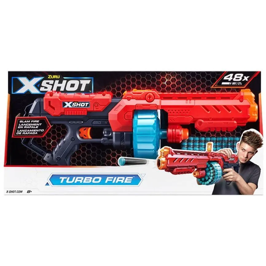 X-Shot Red Швидкострільний бластер EXCEL Turbo Fire (48 патронів), 36270R