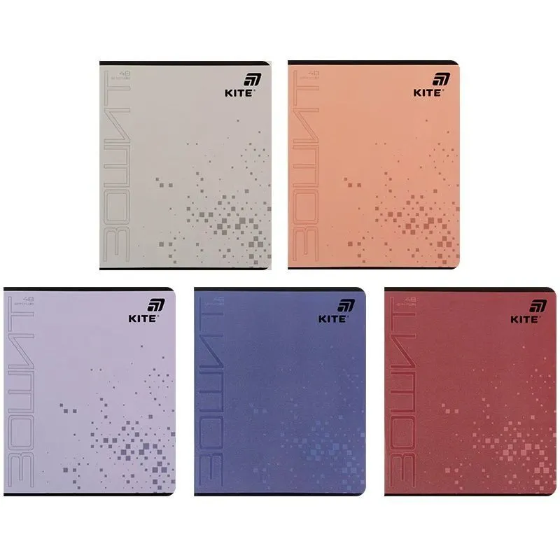 Зошит 48 арк., кл., гібр. лак + УФ лак, Kite One color
