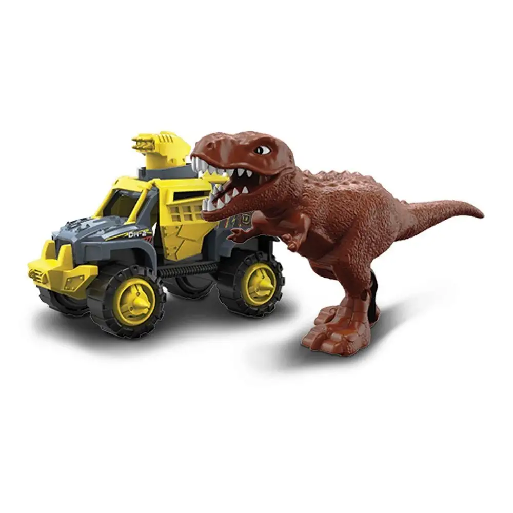 Ігровий набір - машинка та динозавр "T-Rex", коричневий