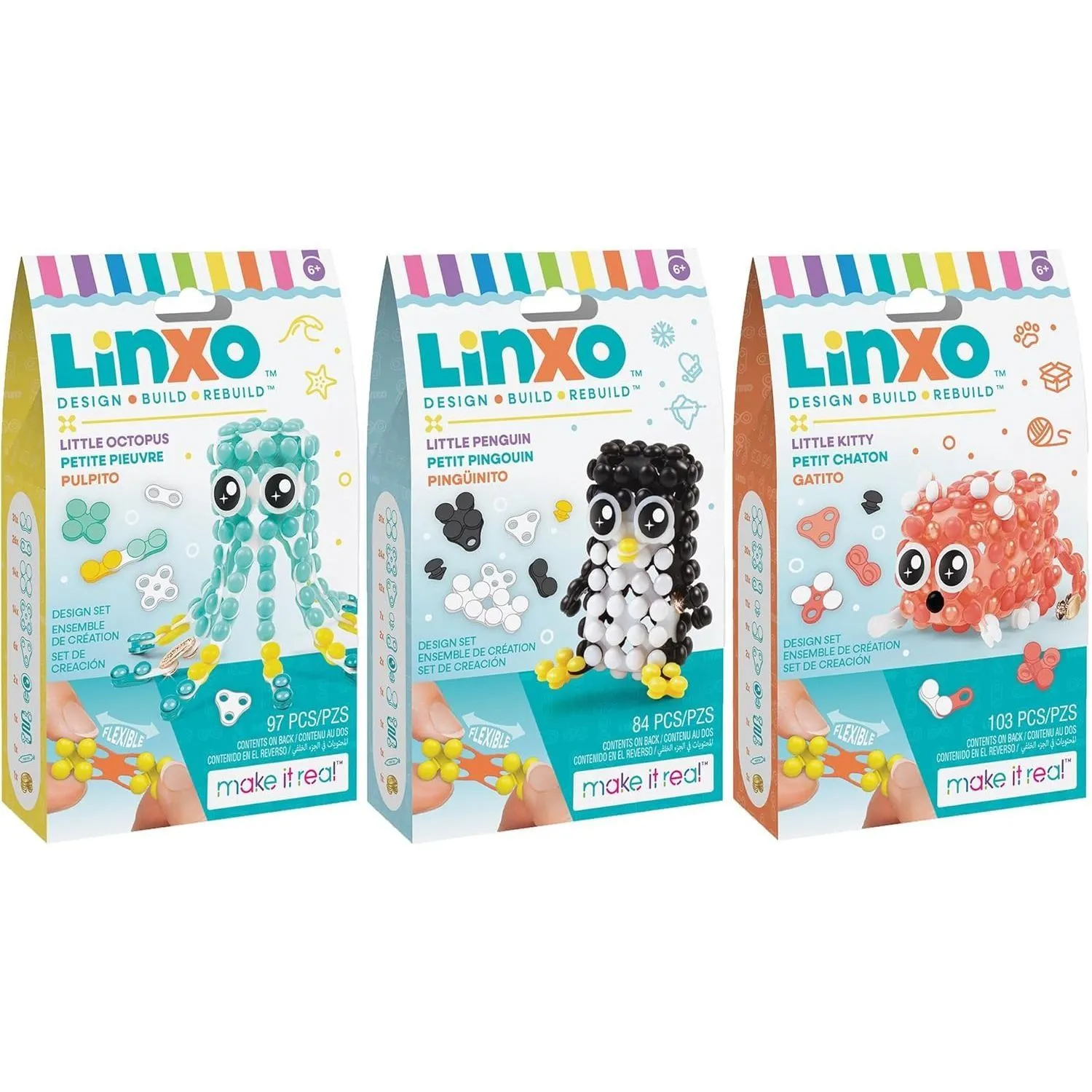 Make it Real.Linxo: Набір для створення брелоків-трансформерів &quot;Звірята&quot; (в асортименті)