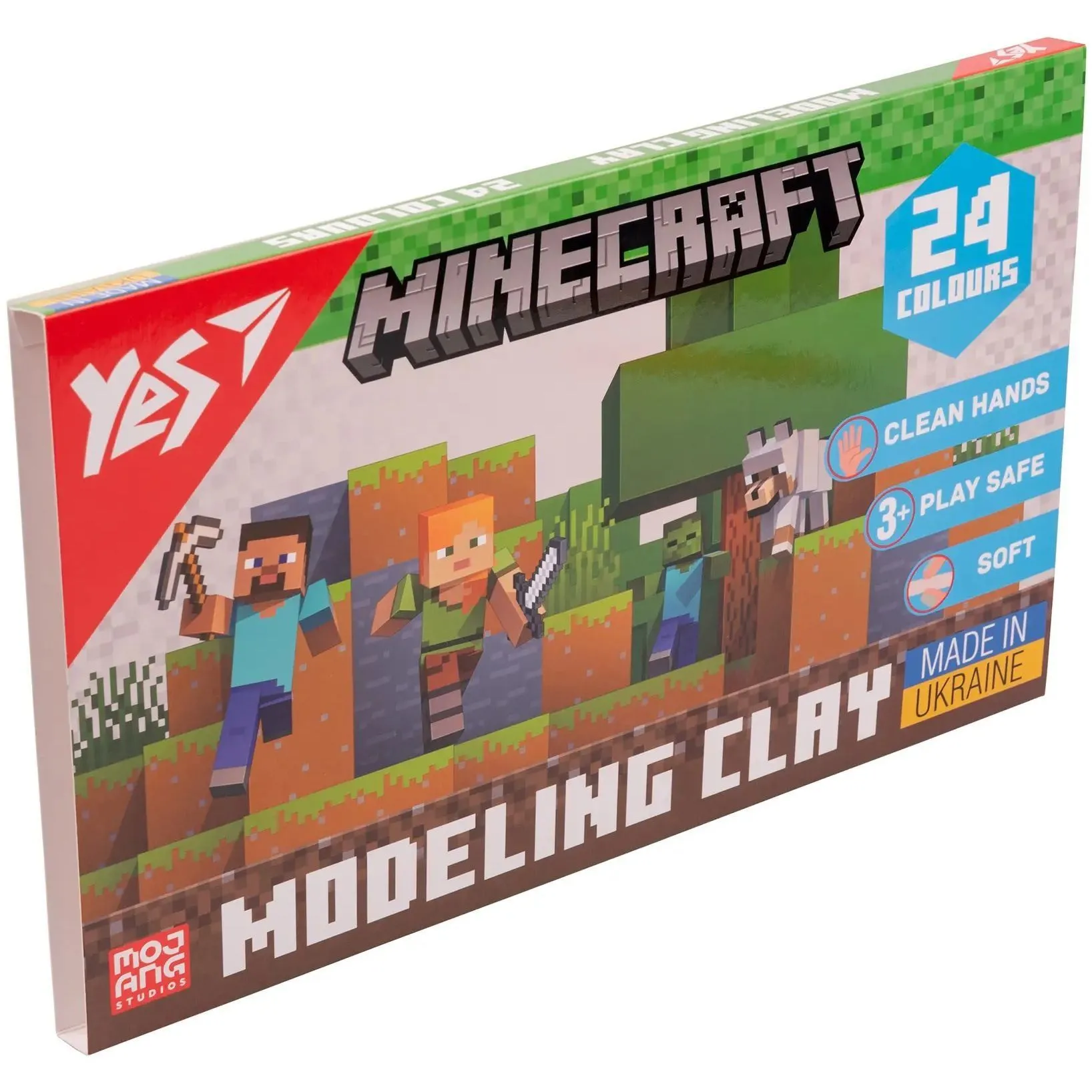 Пластилін YES, 24  кол., 480г &quot;Minecraft&quot;