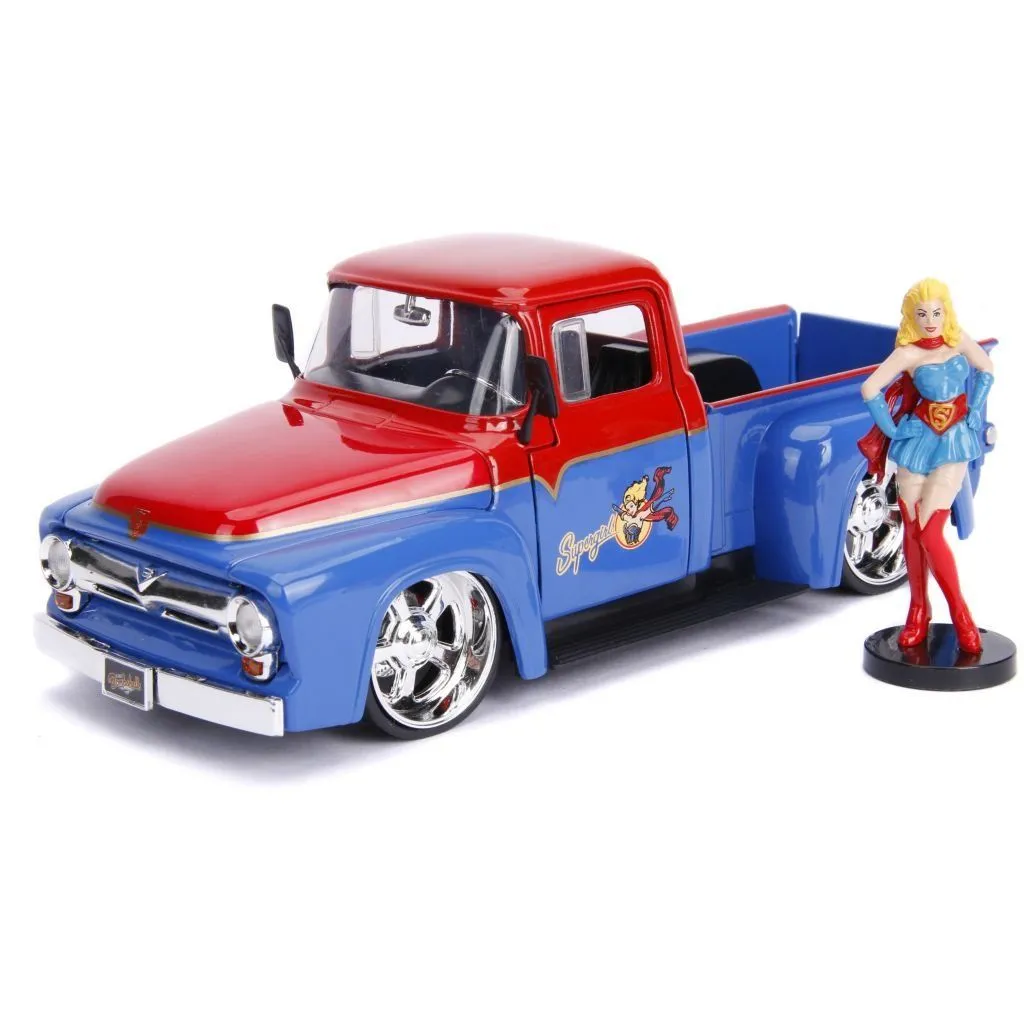 Машина металева &quot;Ford F-100 Pickup (1956) з фігуркою&quot; серії &quot;Комікси DC. Супердівчина&quot; М1:24, 8+