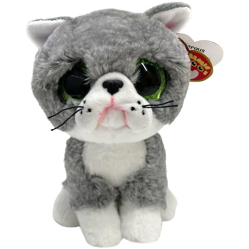 Дитяча іграшка мяконабивна TY Beanie Boos 36581 Cірий котик "FERGUS", арт. 36581