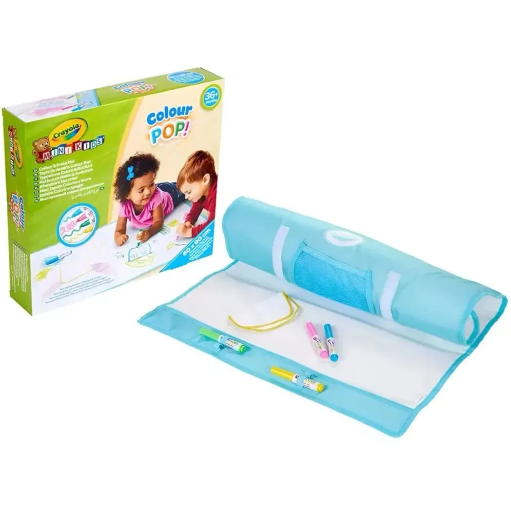 Mini Kids Багаторазовий килимок для малювання, з фломастерами
