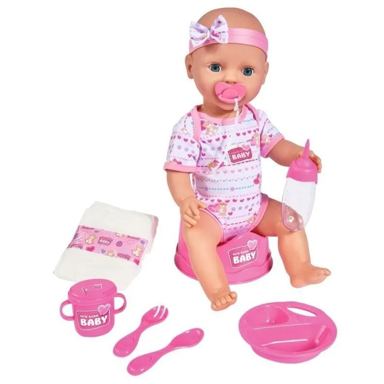 Пупс NBB "Догляд за малюком" з аксес., рожевий, 43 см, 3+